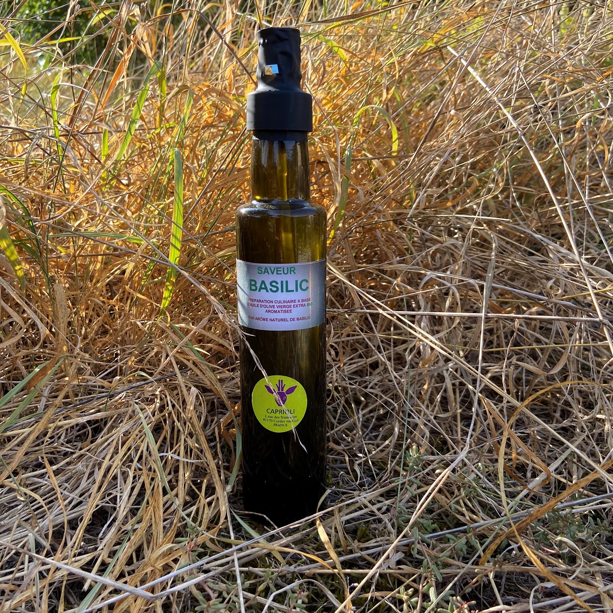 Huile d'olive vierge extra Bio saveur Basilic