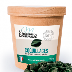 Coquillages à la Spiruline, blé ancien et Quinoa