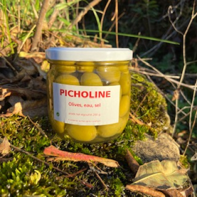Olives de bouche Picholine en bocal